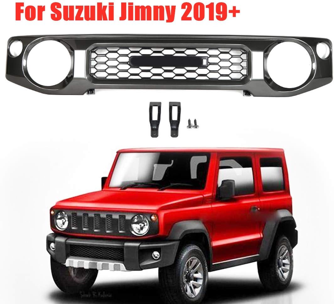 HJHNB ABS Front Racing Grill Grille For Suzuki Jimny JB64 JB74 2019+, Car Bumper Radiator Decorative Modification Replacement Accessories,A#