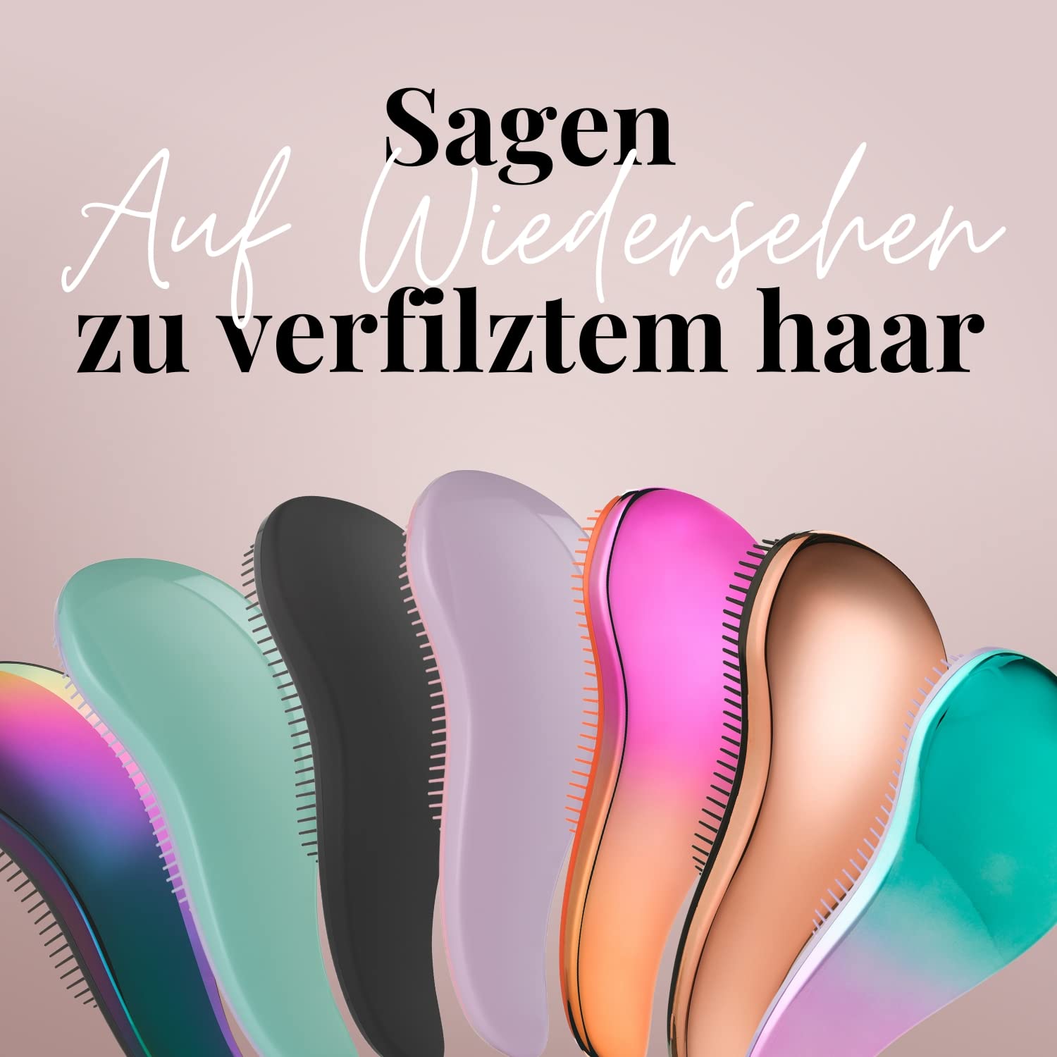 Trendiges Haarbürsten-Set mit roségoldener Entwirrbürste und Paddle-Bürste – Stilvolles Haarpflege-Bundle für glattes, knotenfreies Haar und vielseitiges Styling