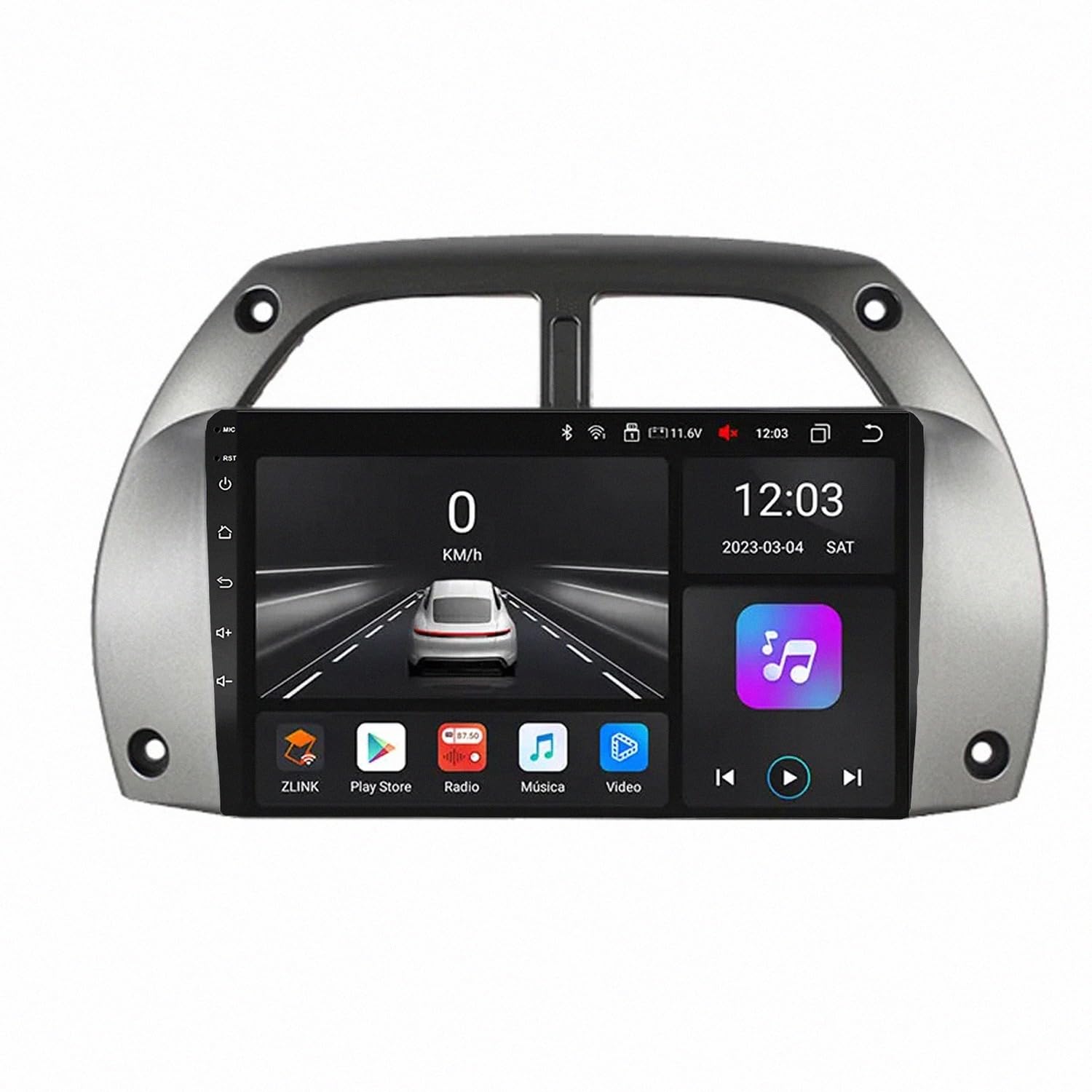 Pantalla de coche inalámbrica para Toyota RAV4 con Carplay y Bluetooth 8