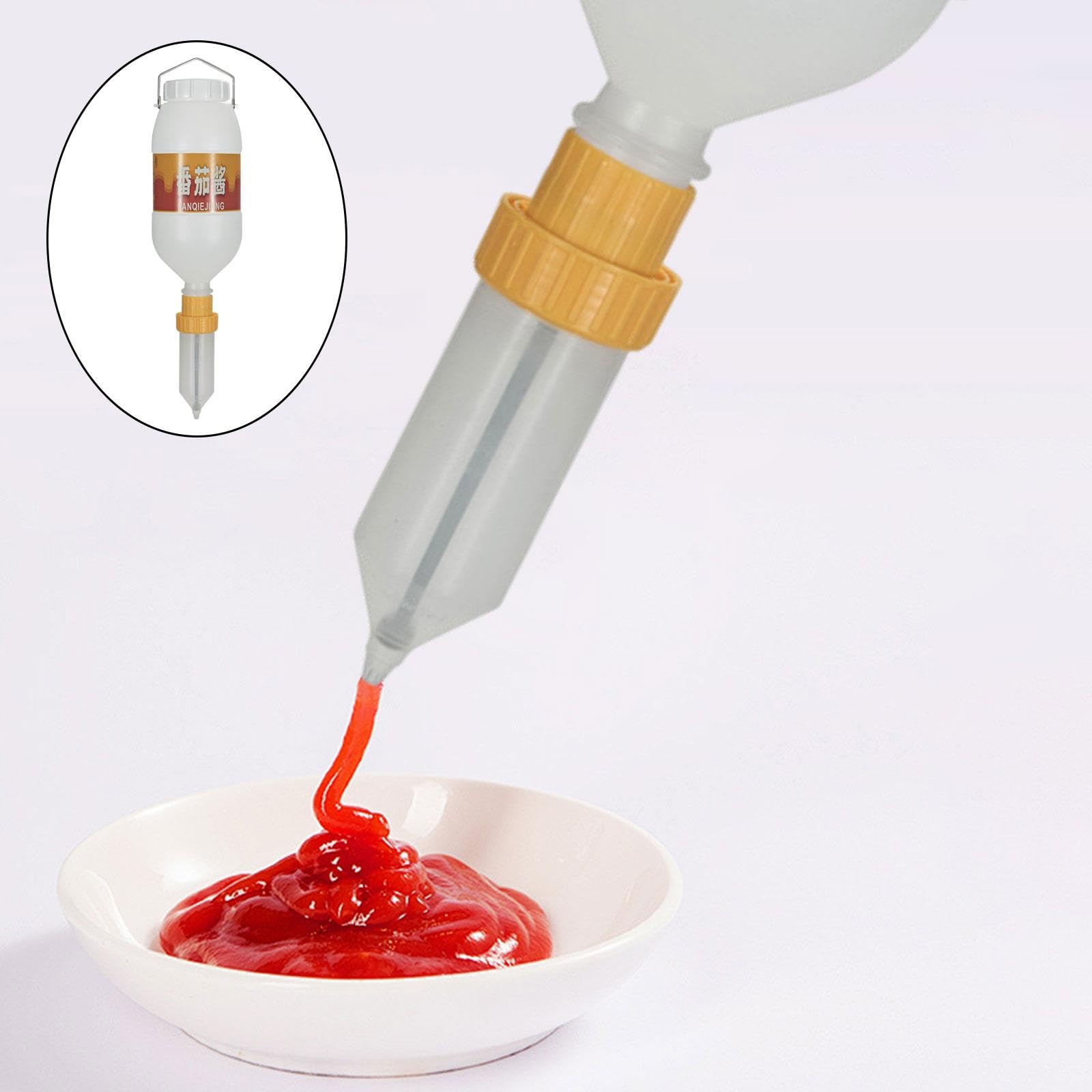 LOVIVER Distributore di, Bottiglia di, distributore di Ketchup Ricaricabile da 2,5 Litri, Bottiglia di spremitura della, per Salse da