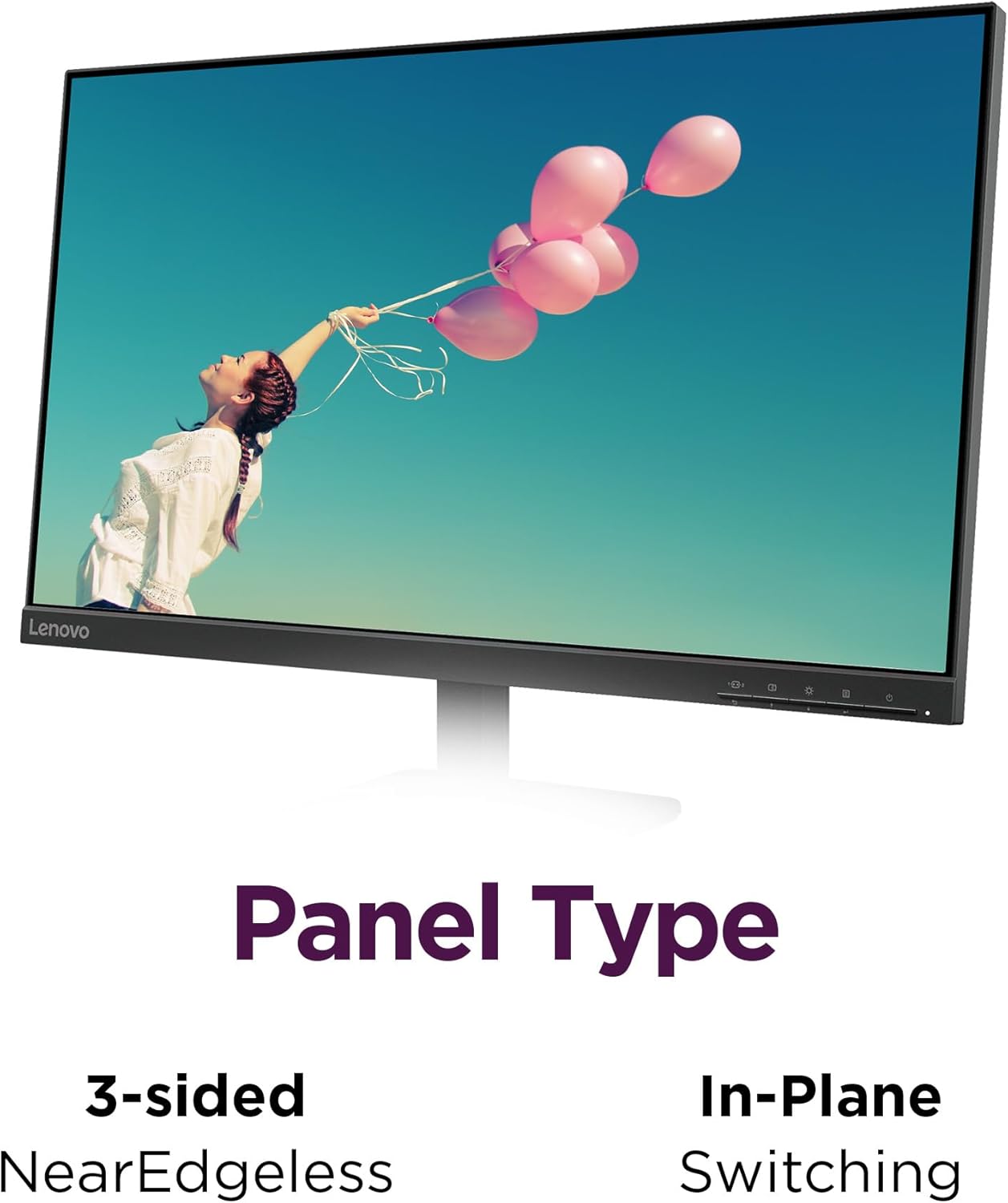 Lenovo L24-4e - Office Monitor - 23.8" FHD IPS Display - 100Hz Refresh Rate - 4 ms MPRT - 99% sRGB - Raven Black - Tilt Stand