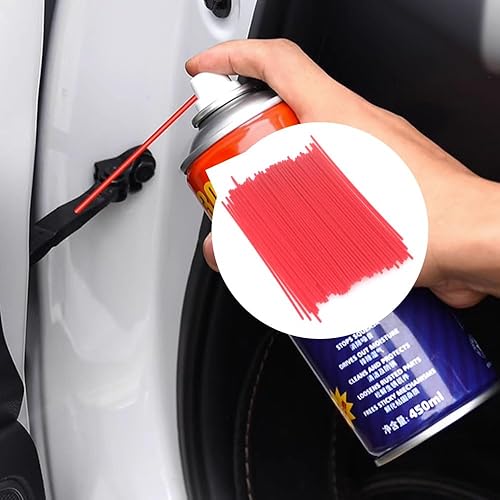 Miniatura 2 de Pajitas de lata, popotes de extensión de pulverización flexibles, popote de extensión de lata de aerosol de repuesto de plástico (50 pulgadasrojo-12