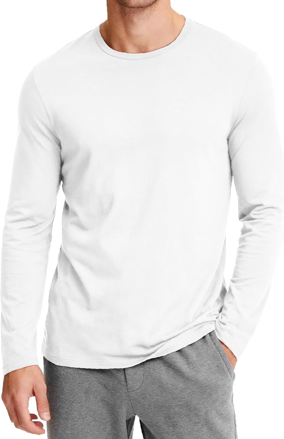 Men Thermal Long Sleeve T Shirts - Workout Shirt Lightweight Athletic Base Layer Gym Undershirt