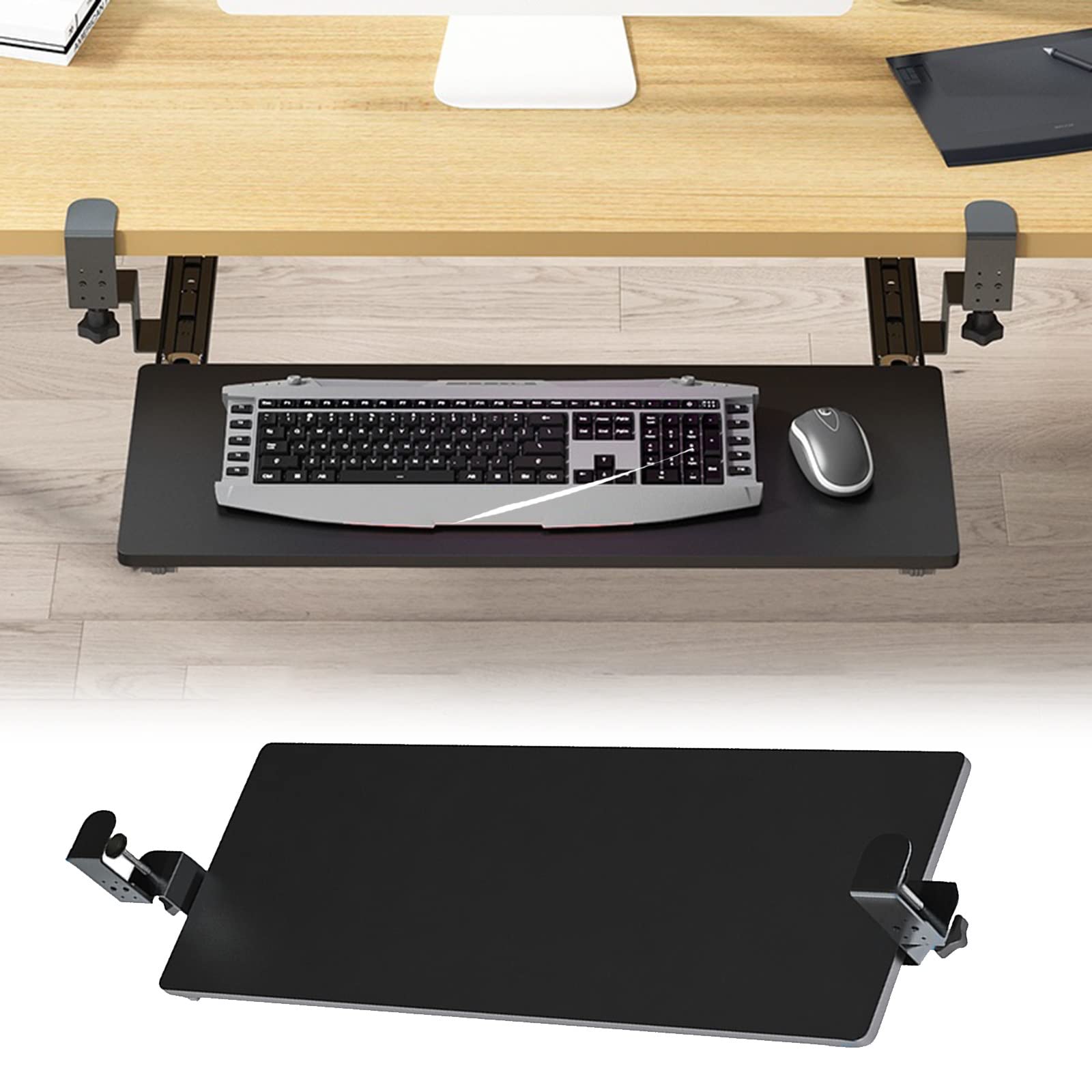 Buy V3VOGUE Desk Extender Under Table Sliding Keyboard Tray Shelf 52/65
