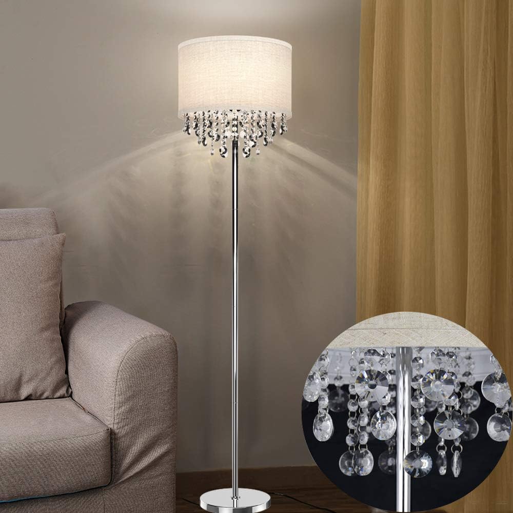 Depuley Lampada Da Terra Con Sfera Di Vetro, G9 Moderna Piantana LED