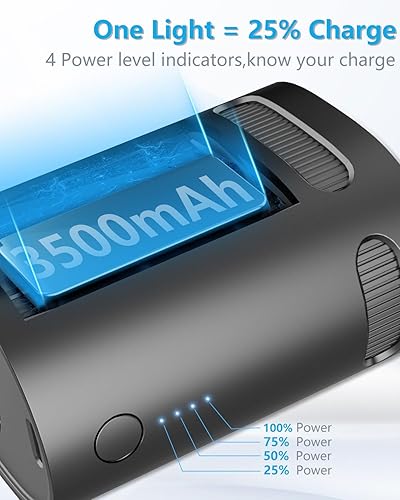 Miniatura 6 de Ventilador de cintura con clip en aire frío, mini ventilador portátil ligero debajo de la camisa, pantalones de cinturón, hebilla de cinturón,