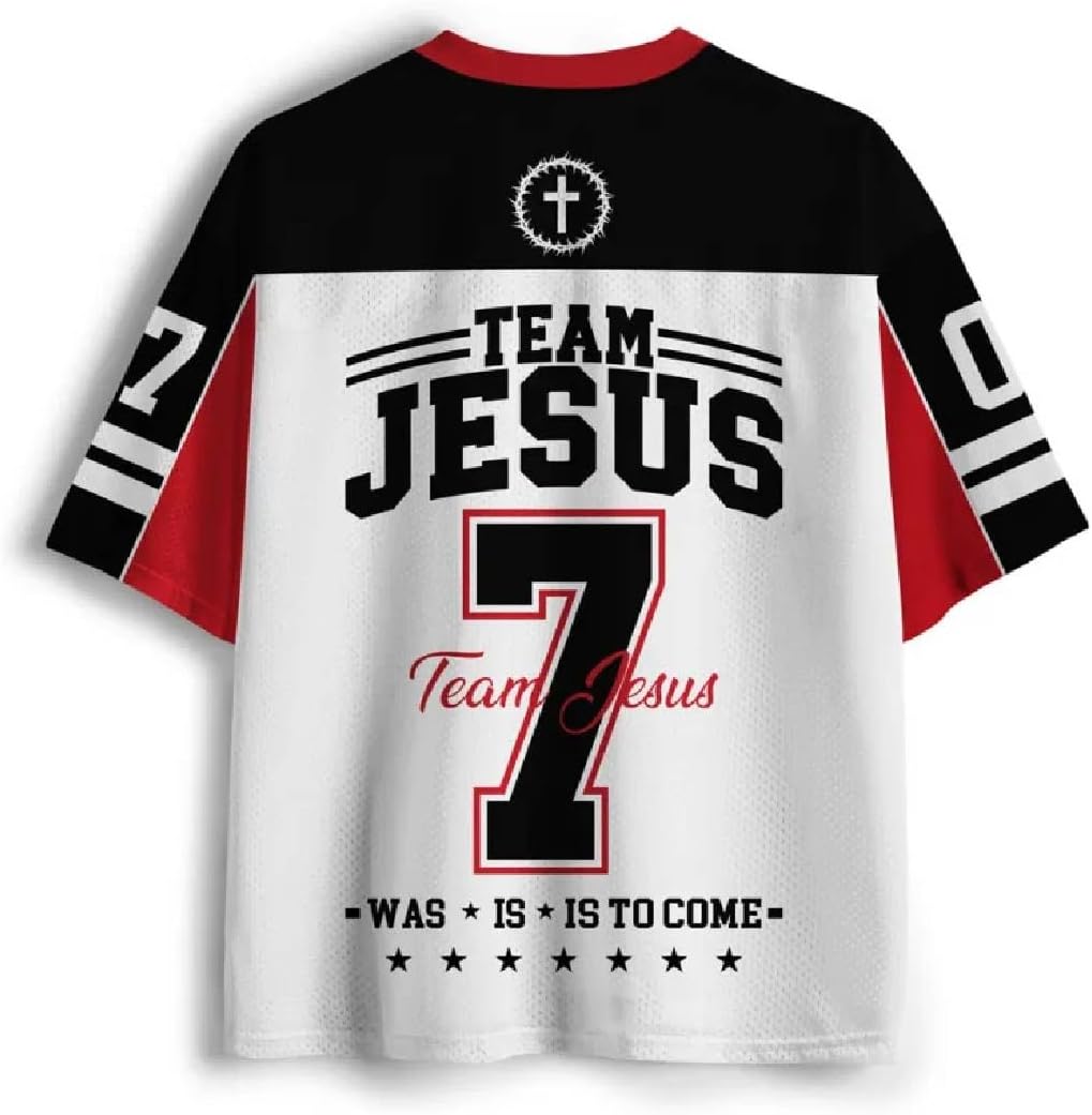 Graphic Tees Summer Novelty Women Men Oversized Jesus Sport Style Christian Jersey - Image 4