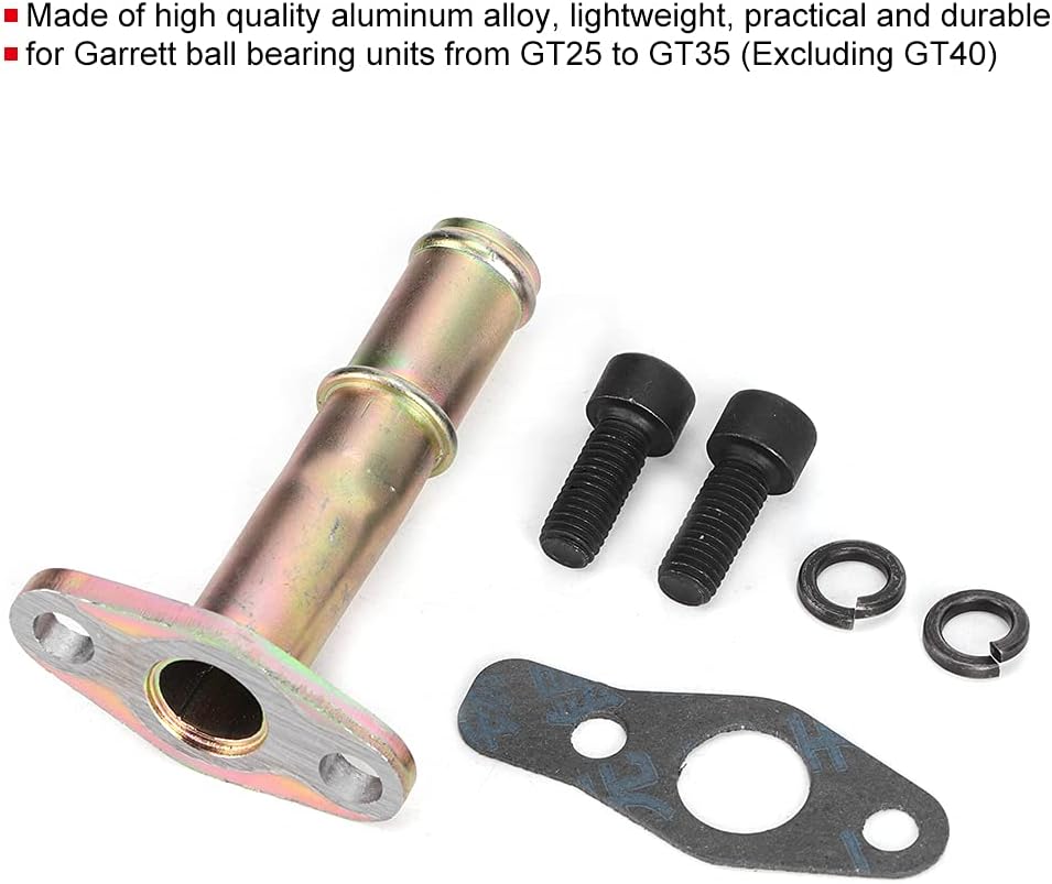 Turbo Oil Drain Flange Pipe, Aluminum Alloy Oil Drain Return Pipe, Oil Return Drain Flange Adapter for GT25 to GT35