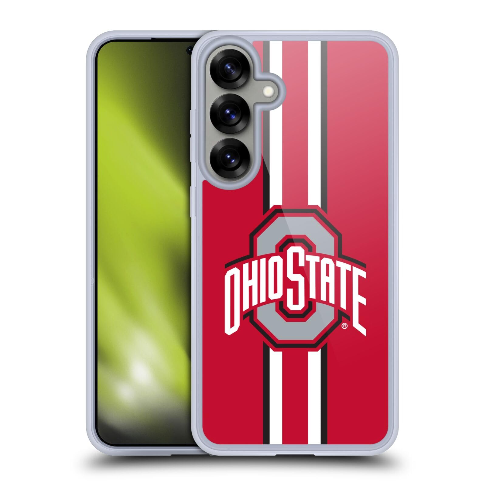 Head Case Designs Officially Licensed Ohio State University Stripes Logo Gel Case [Military Grade Protection] Compatible with Samsung Galaxy S25+ and