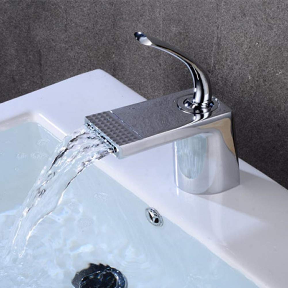 Zqfhsx B Kitchen Taps Asin Faucet Rass Rushed Nickel Waterfall Athroom Mixer Single Hole Tap Deck Mounted