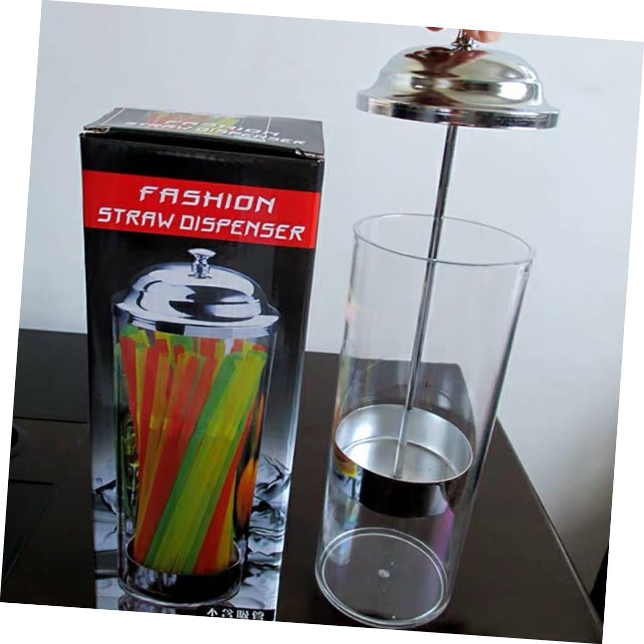 Multi Use Straw Dispenser Container Plastic Organizer for Home and Shop