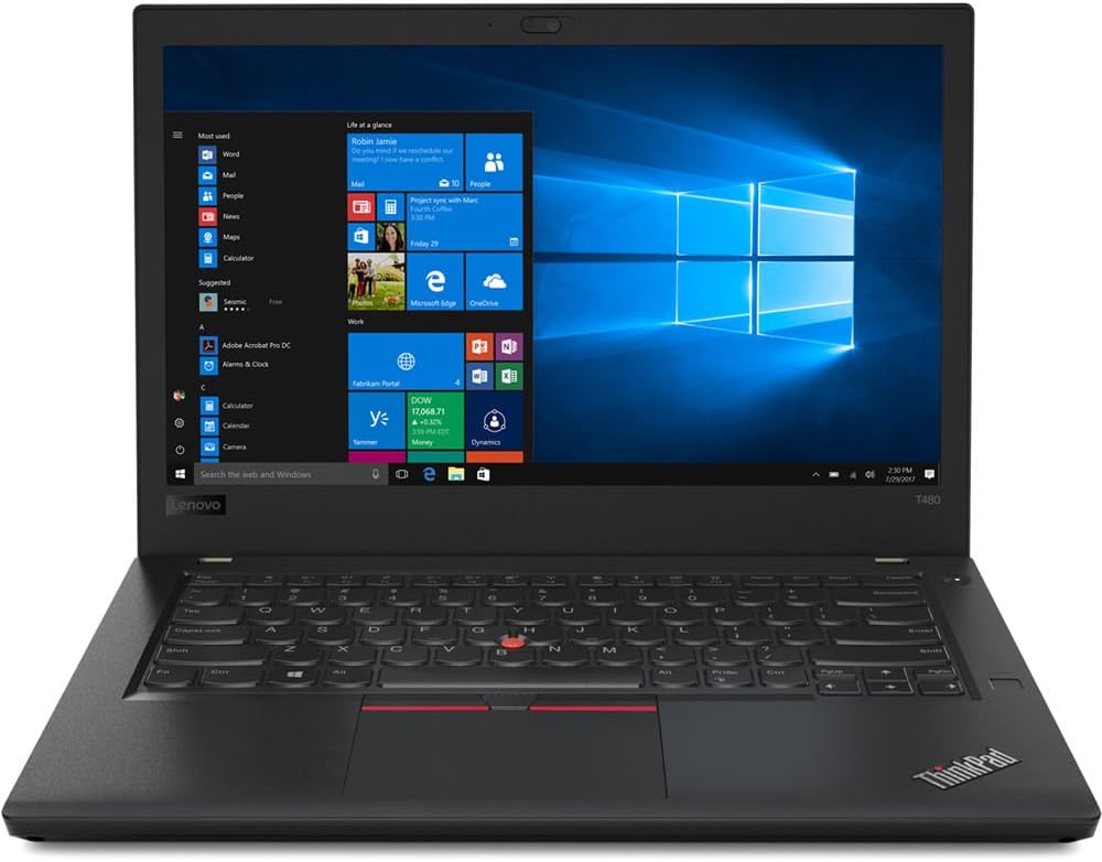 20L5000UUS Thinkpad T480 20L5 14" Notebook - Windows - Intel Core i7 1.8 GHz - 8 GB RAM - 256 GB SSD, Black