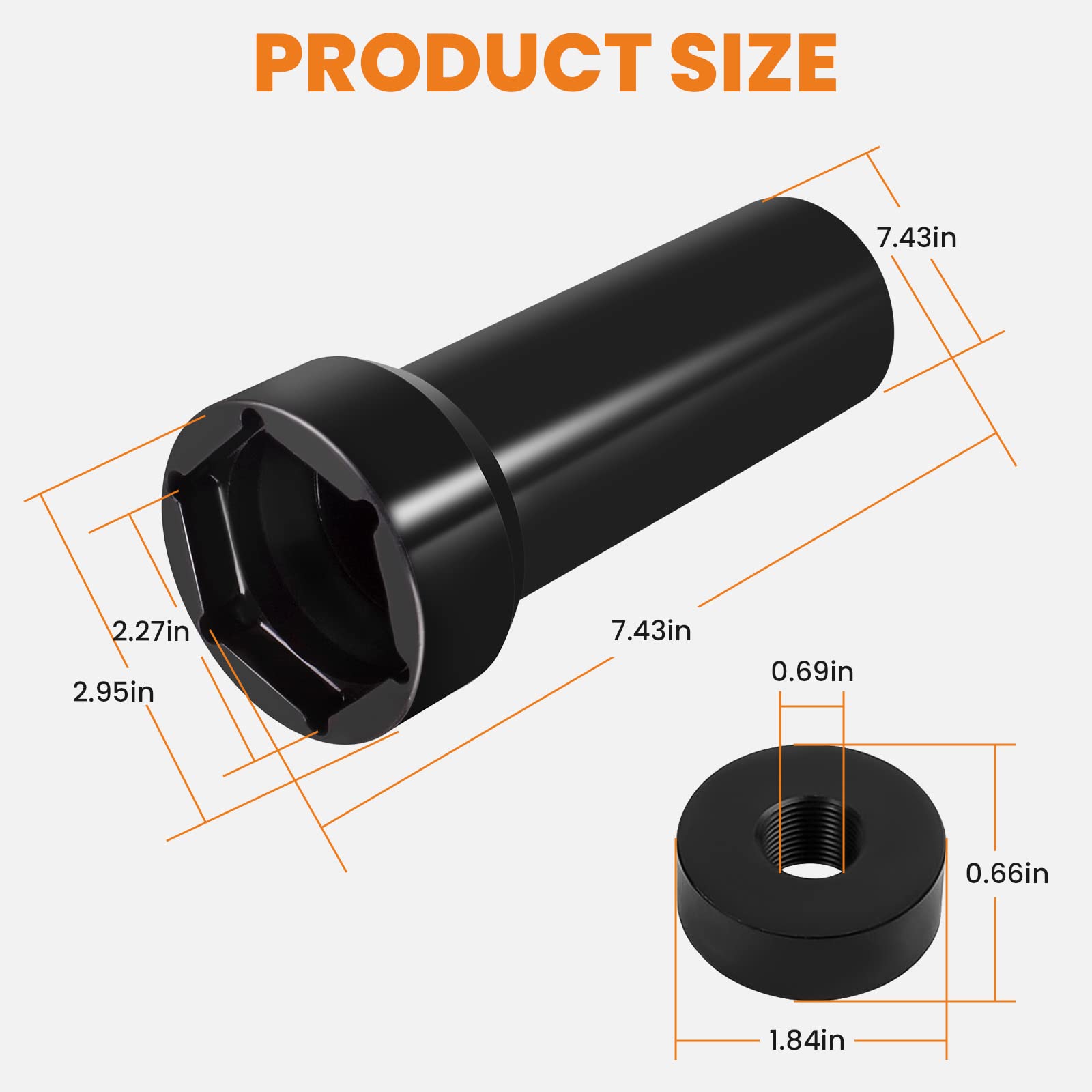 maXpeedingrods 2 1/4" arbre principal, roue dentée, écrou de contre-écrou, clé à douille, outil pour Harley pour Davidson pour Dyna 2006+