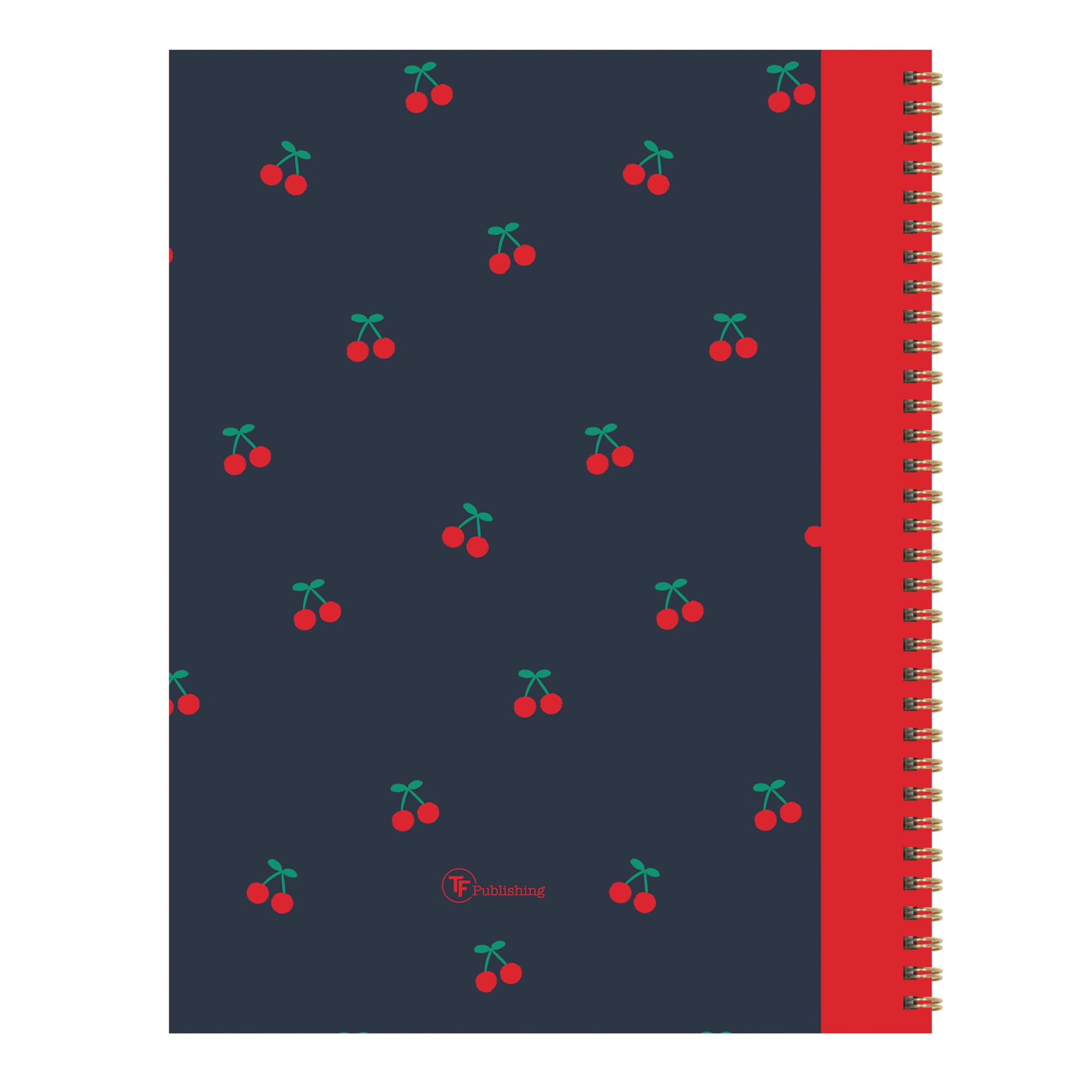 TF Publishing Agenda settimanale 2027 Cherry Picked, grande, 22,9 x 27,9 cm, con visualizzazione settimanale verticale e vista mensile, carta spessa, con monitoraggio delle abitudini, sezione