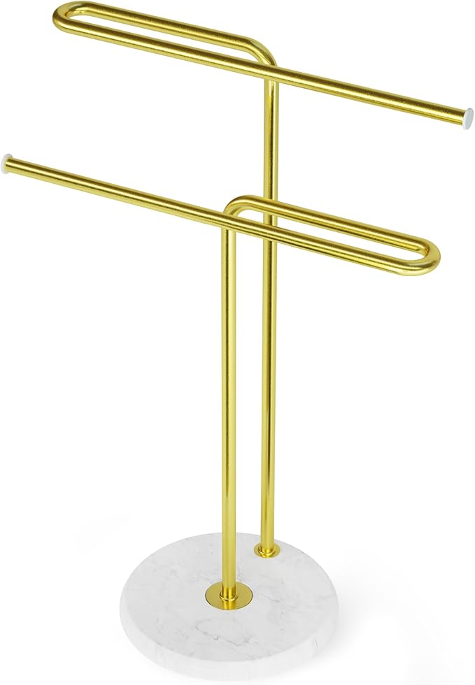 Amazon.com: Alsonerbay Hand Towel Holder Marble, Double T Hand Towel ...