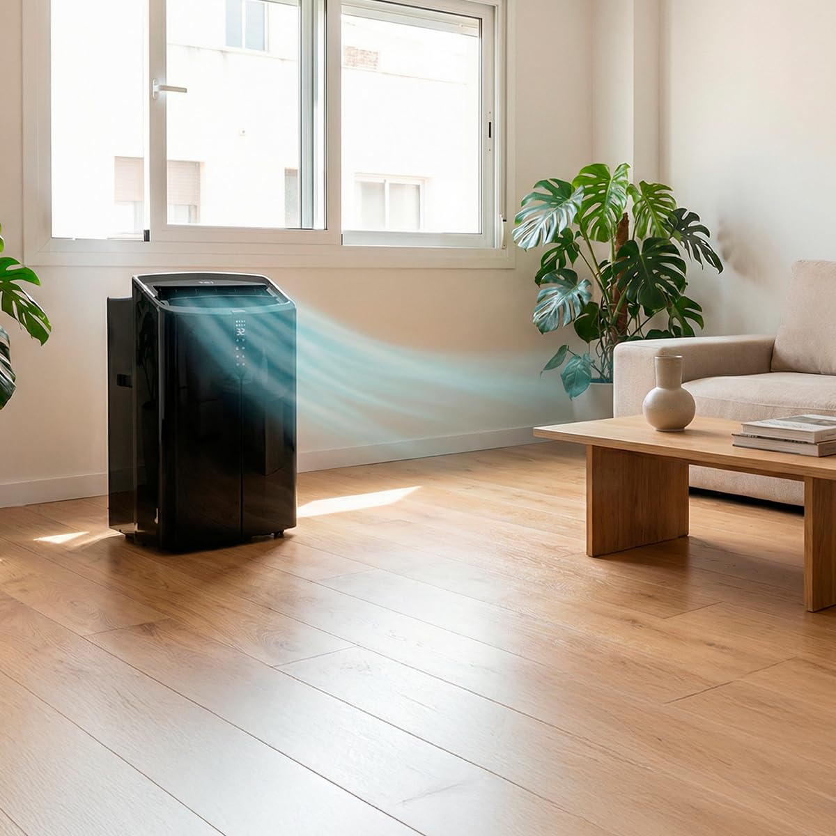 Cecotec Condizionatore Portatile Pompa di Calore Wifi ForceClima 12600 Nux Heating Connected. 12000BTU, Telecomando, Display Touch, 5 Modalità, 3 Velocità, Timer, 28-30m², Benessere Totale