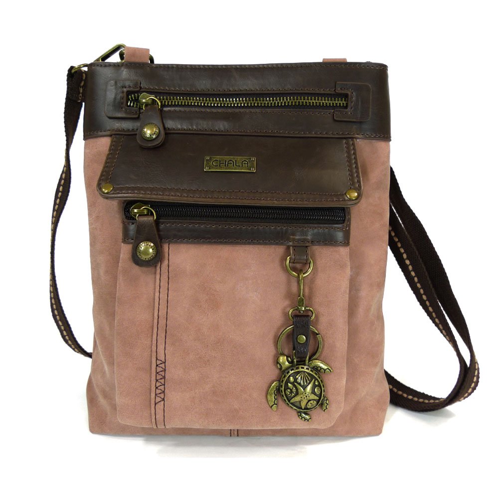 CHALA Patch Cross-Body Women Handbag, Canvas Messenger Bag Olive, Metal Charming Cross - Oliv, Medium — view 67