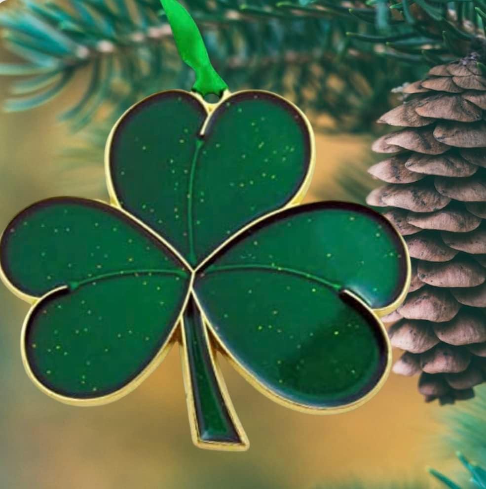 Irish Christmas Ornament Shamrock Symbol of Ireland Tree Decoration, 3 7/8 Inch - Image 5