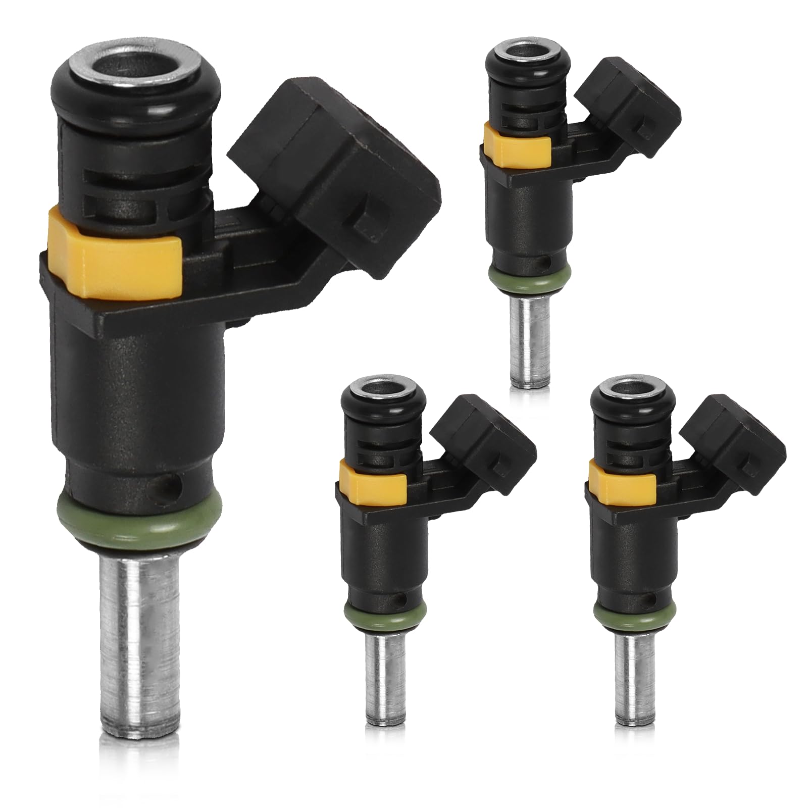 ZuneXino 8M6002428 4pcs Fuel Injector with 8 Holes for Sterndrive 4.5L V6 200HP 250HP 6.2, for Mercury Mariner Outboard 65HP 75HP 80HP 90HP 100HP