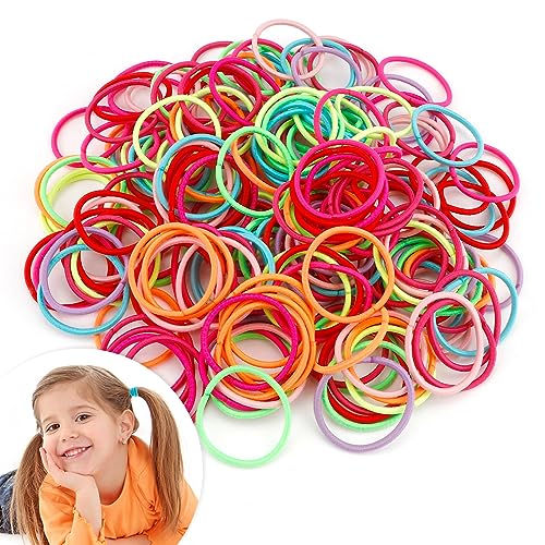 Hair Ties For Girls 100pcs Hair Ties No Damage Ponytail Holders Hair Accessories For Girls Hair Ties Rubber Bands For Hair Elastic Hair Ties For Thin Hair Pony Tails Multicolor Tiny Elastic Hair Bands