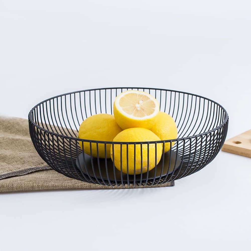 Metallo Fruttiere, Grande Cesto di Frutta in Ferro, Innovativo Ed Elegante Cestello, Cestini per Frutta Verdura e Spuntino