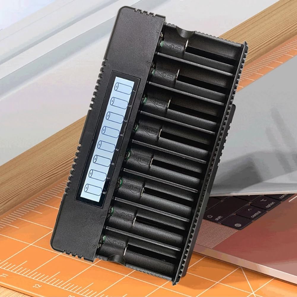 Chargeur De Batteries 8 Slots - Pour Piles 18650/26500 Lithium 3,7 V Et Ni-MH/NiCd 1,2 V, écran LCD, Prise UE - 11