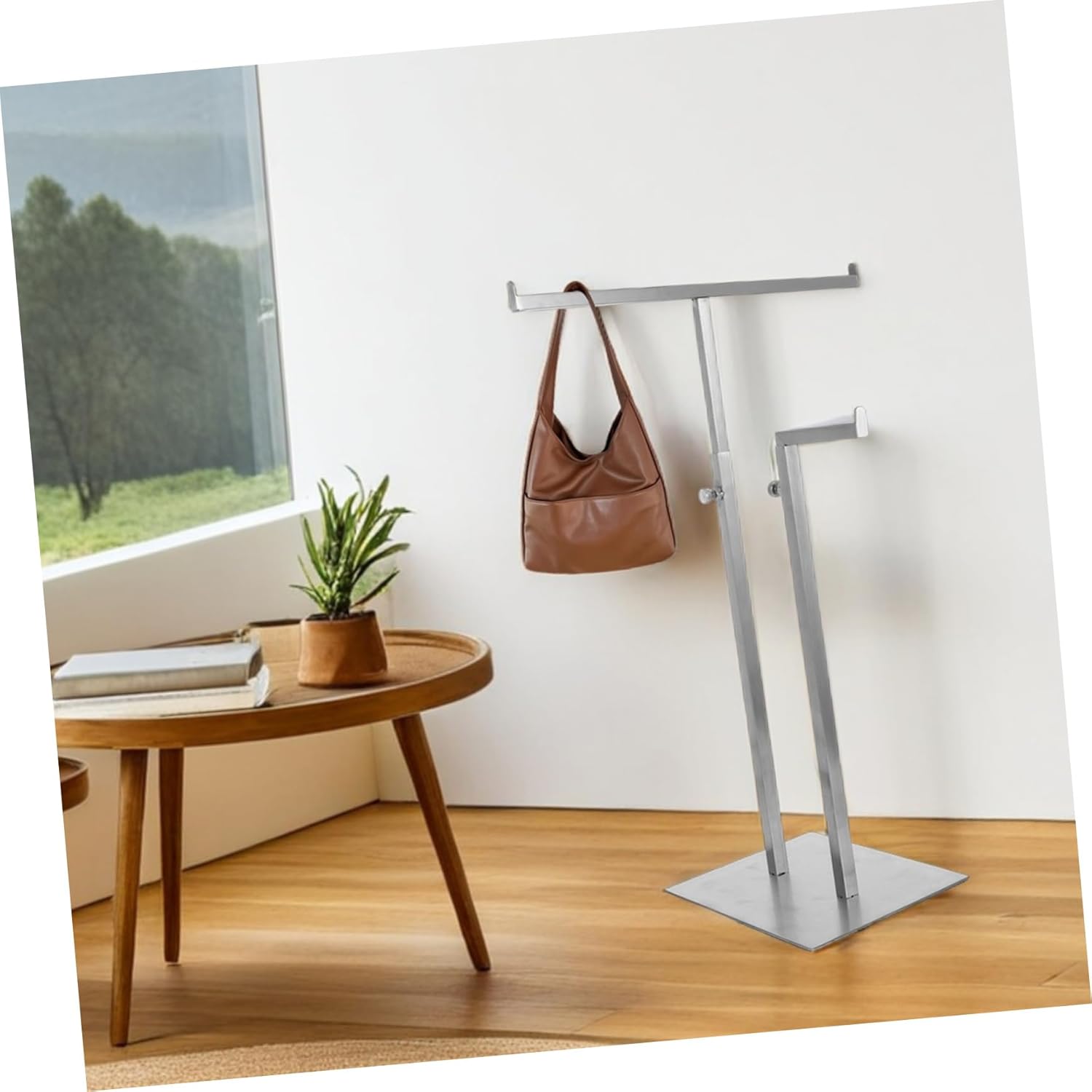 Elegant T Shaped Purse Rack for Retail Store Flexible Jewelry Organizer for Showcasing Bags and Accessories