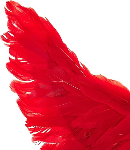 Miniatura 4 de Alas de ángel para cosplay, alas de disfraz de Halloween, alas de plumas blancas y negras con correas ajustables