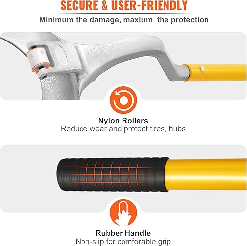 Vista 6 de Vevor Mophorn - Herramienta de montaje de neumáticos de acero de 22.5 a 24.5 pulgadas, herramienta de cambio de semirneumáticos con protector