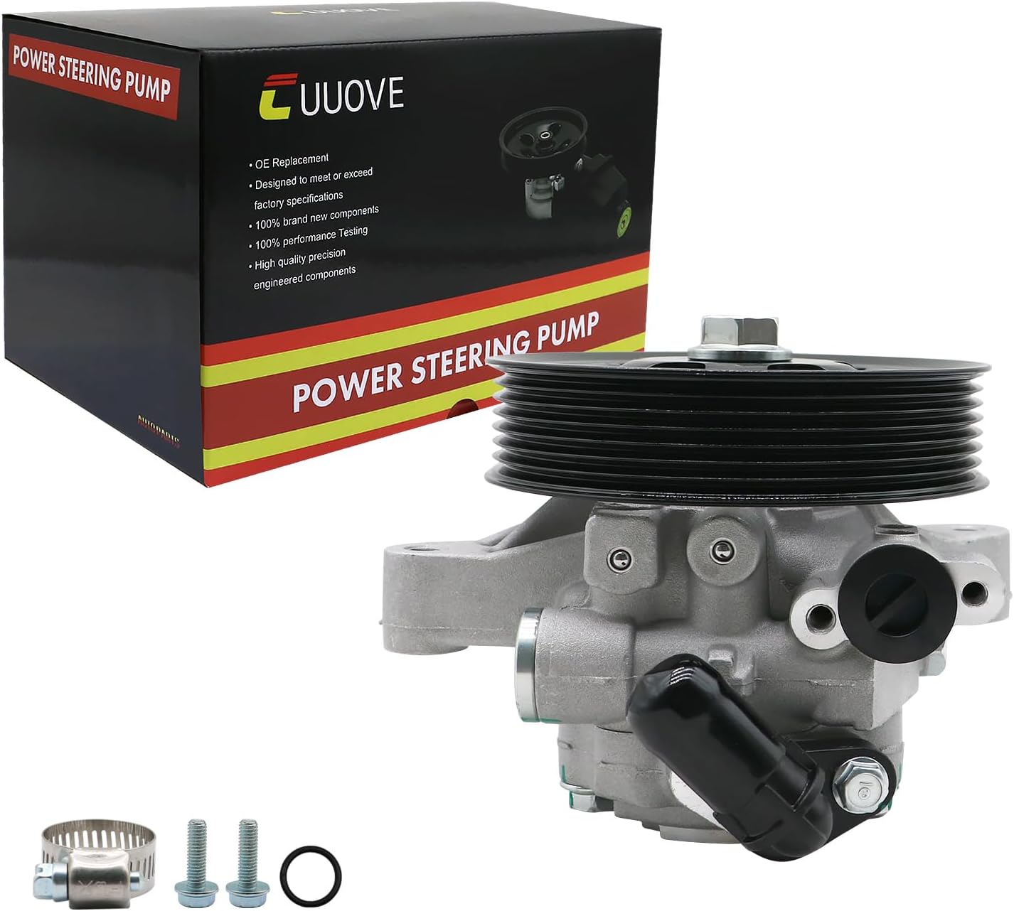 Power Steering Pump with Pulley for 2006 2007 2008 2009 2010 2011 Honda Civic 1.8L, OE-Quality Power Assist Pump 21-5456