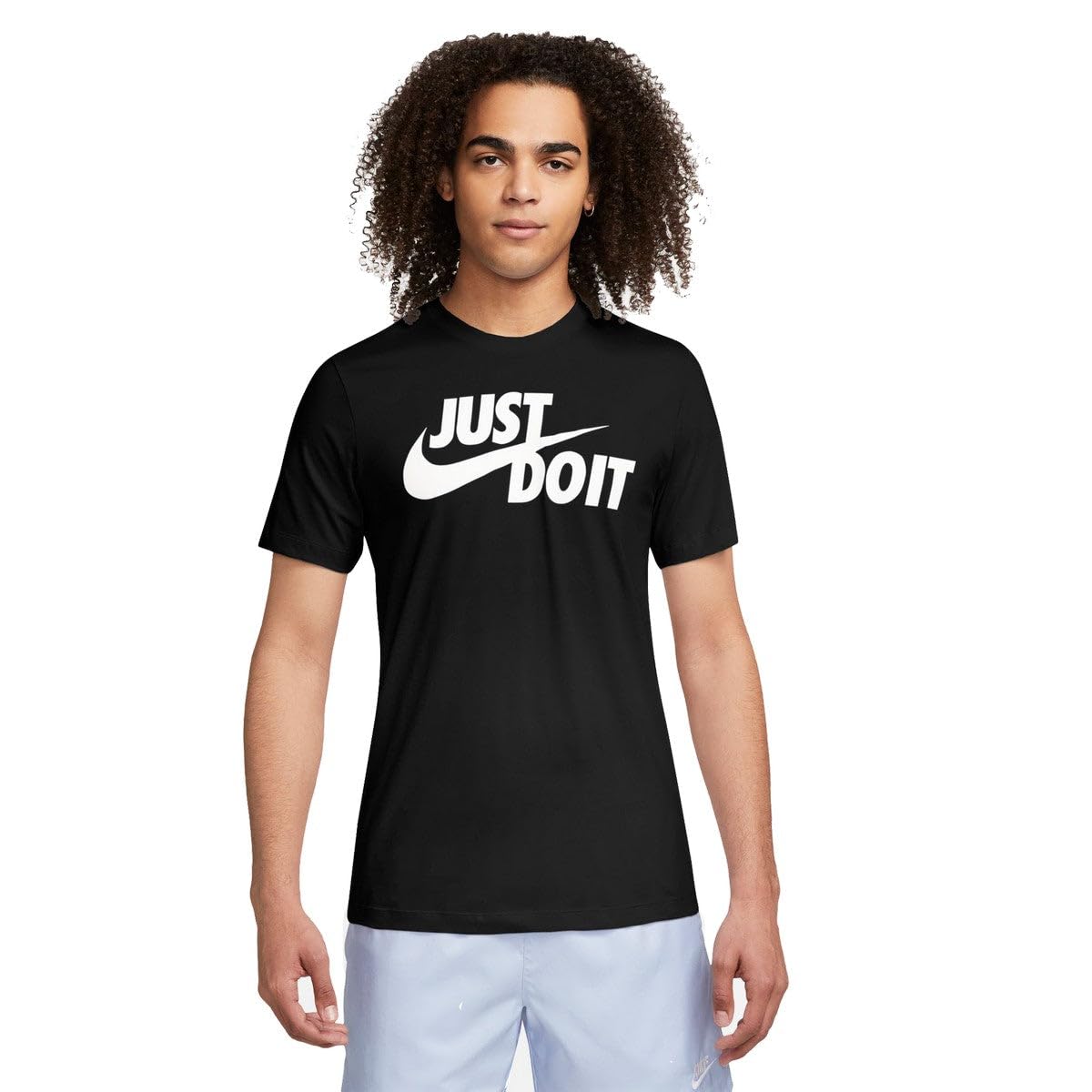 Nsw Tee Just Do It Swoosh for mens , Black (Black/mystic Red/platinum Tint 010) , S