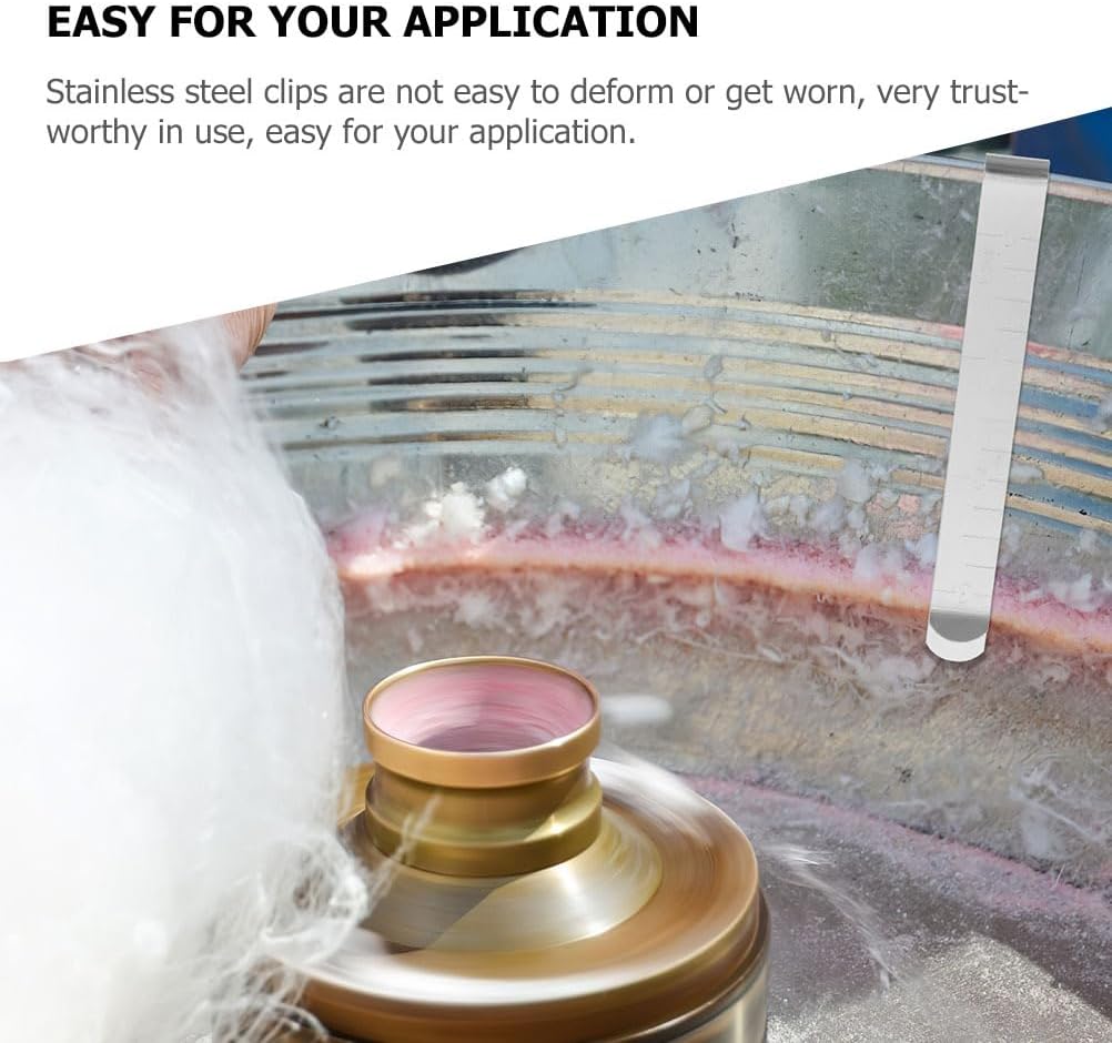 Kichvoe Marshmallow Mesh Clips 20-Pack Stainless Steel Cotton Candy Machine Stabilizers for Secure Netting Installation and Candy-Floss Supplies