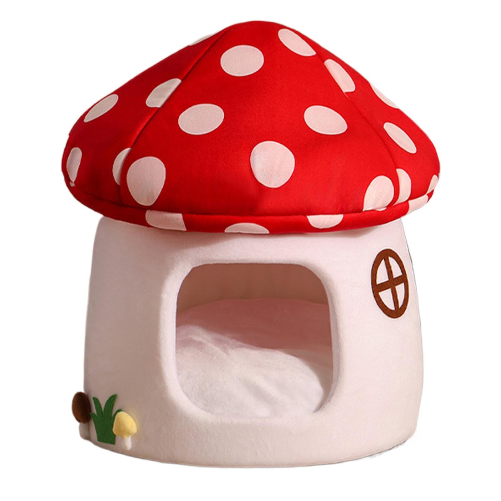 Cama de dormir para gatos – Cama para mascotas semicerrada | Cama de dormir y cálida, tienda de campaña para mascotas pequeñas, gatos y cachorros | Tienda Cálida Acogedora Cuevas Camas Suave Felpa Nidos Calentita Para Perros Pequeños Gatos Cachorros