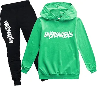 Boy's Tracksuit Pullover Hoodie Jogging Pants Set 2 Pieces Sweatsuit for 2-17 Years