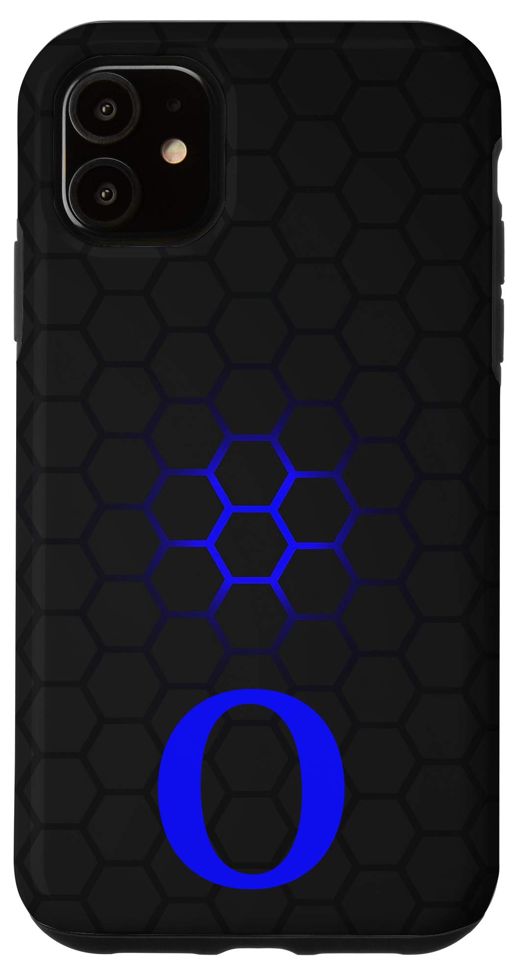 Amazon.com: iPhone 11 Cool Black & Blue Phone Case with Letter O