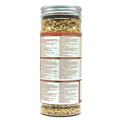 Miniatura 4 de 100% trigo sarraceno amarillo seco, 4.23 oz4.23 onzas, té de hojas sueltas sin OMG, té de hierbas naturalmente sin cafeína sin azúcar añadido