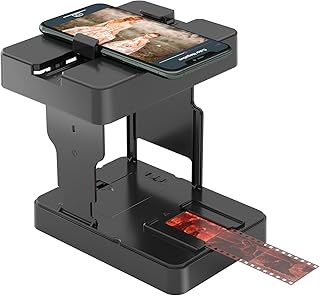 Mobile Film Scanner 35mm Slide & Negative Scanner Slide Viewer, Portable LED Backlight Viewer, Converts 35mm Slides & Negatives to Digital Photos via Smartphone App, Battery Included