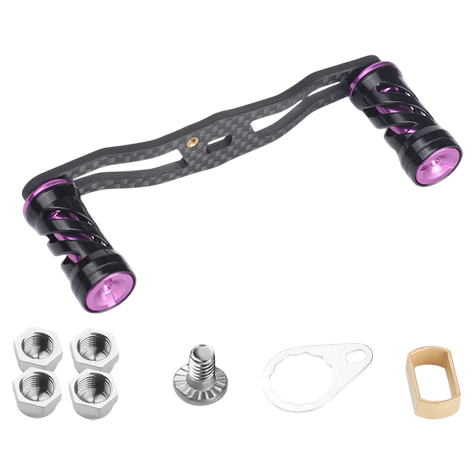 Creations Baitcasting Reel Replacement Part Fishing Gear Metal Knob Fishing Reel Crank Violet-image-48