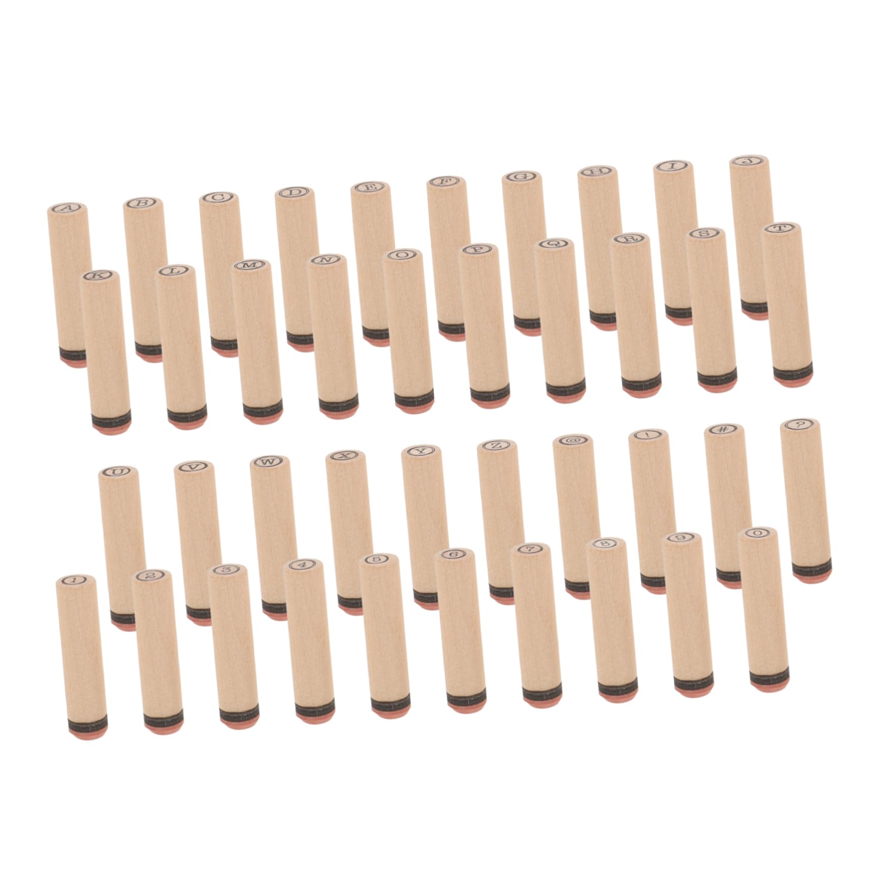 HOMSFOU 5 Juegos Sello de alfabeto de madera primero con carta largo sello de scrapbooking de bricolaje sellos de bricolaje para manualidades sellos estampadores