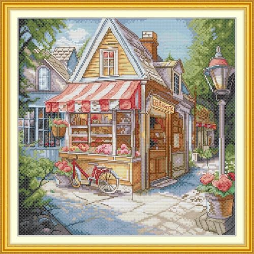 CrossNest 14CT Counted Cross Stitch Kit for Beginners,...