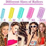 30 Pieces Plastic Hair Rollers - Self-Grip Curlers in 5 Sizes, No Heat Required for DIY Hair Styling and Salon Use - Image 4