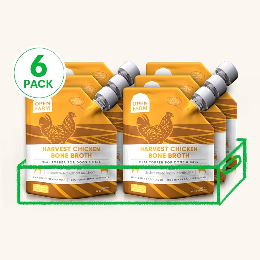 Open Farm Harvest Chicken Bone Broth For Dogs & Cats, 32 Ounces | Pet