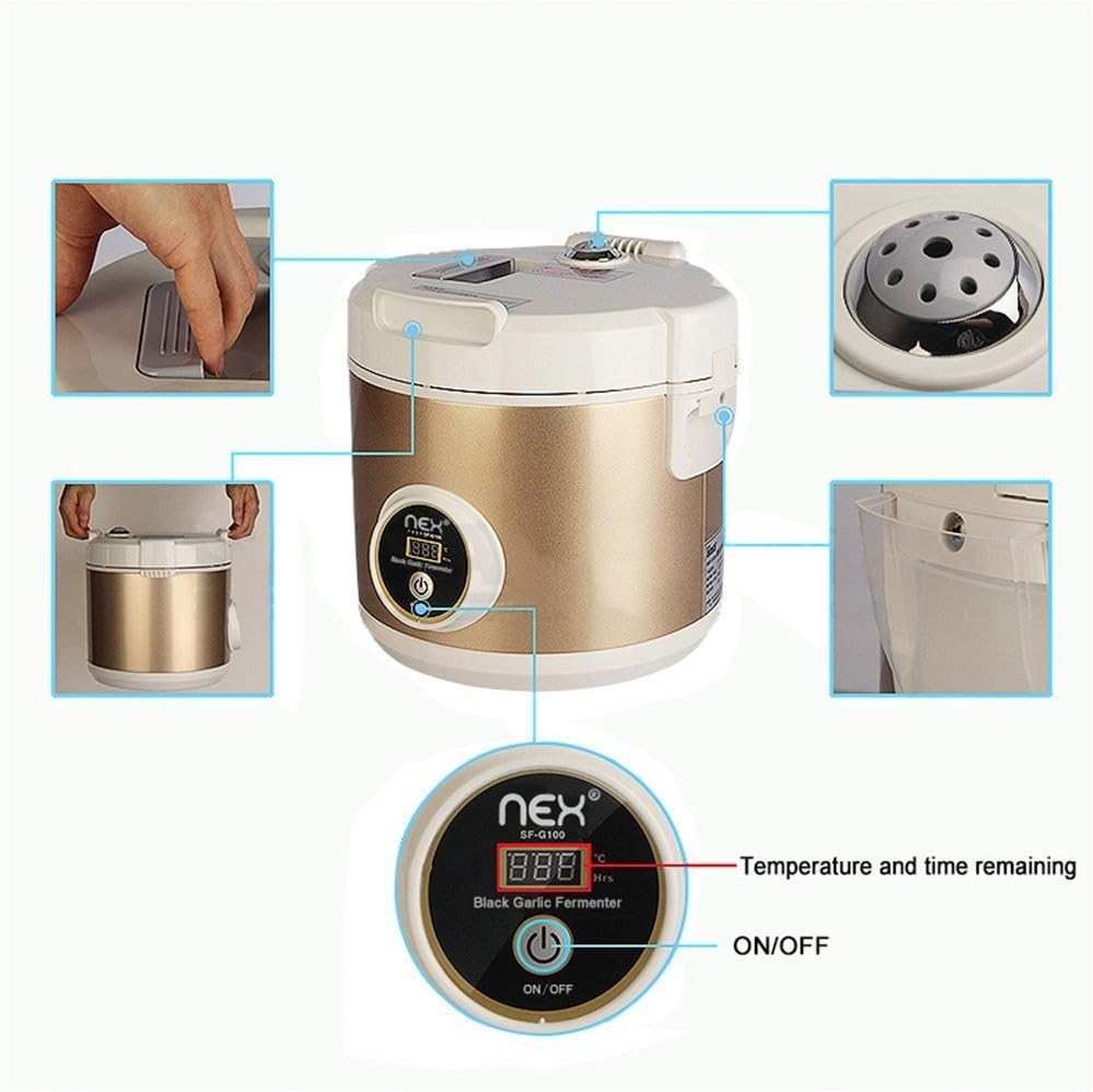 Black Garlic Fermenter Full Automatic Intelligent Control and Ferment Single Colve Garlic Mutiple Clove Garlic DIY,Garlic Ferment Box Black Garlic Maker