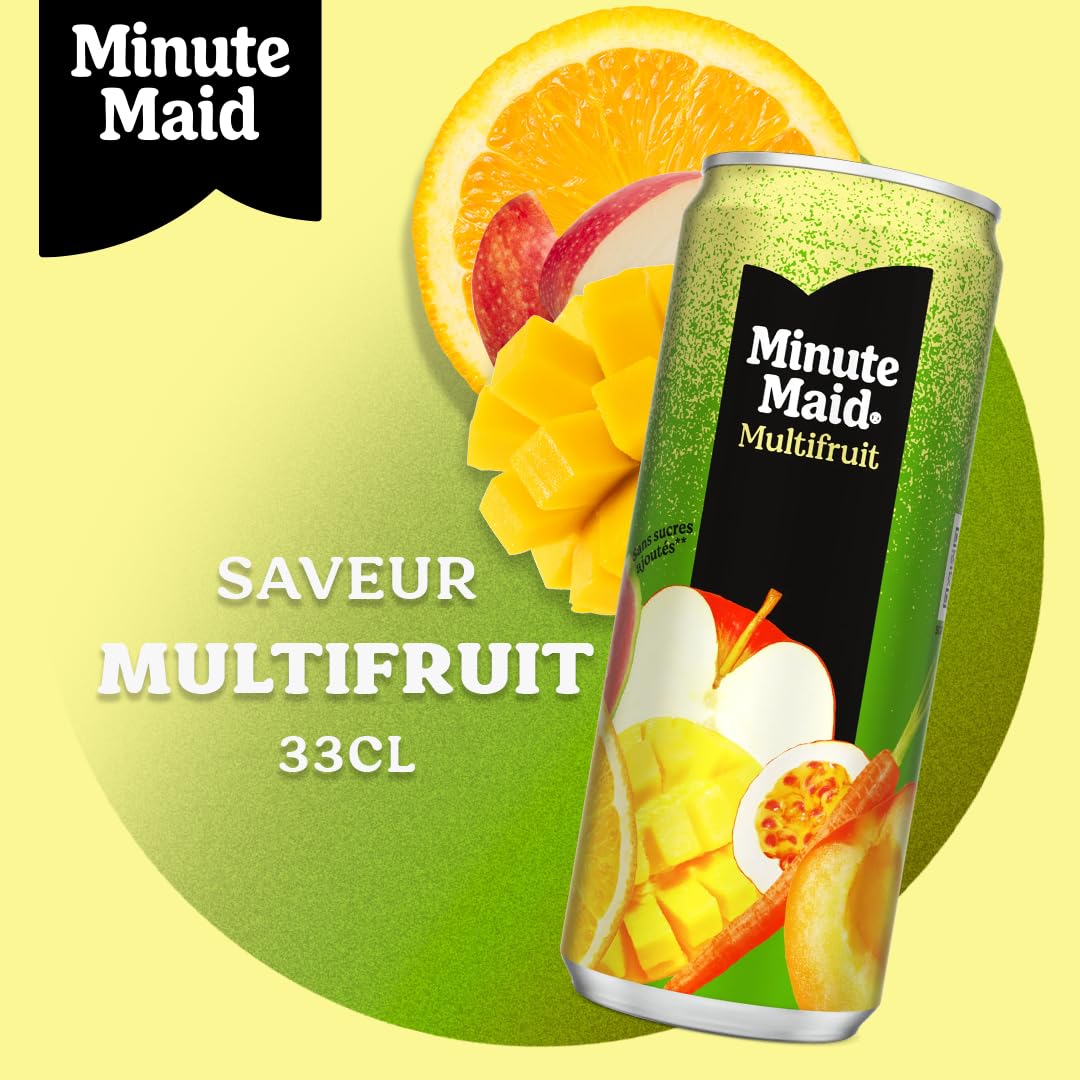 Minute Maid Multifruit, Jus de Fruits, 33cl, Pack de 24 Canettes