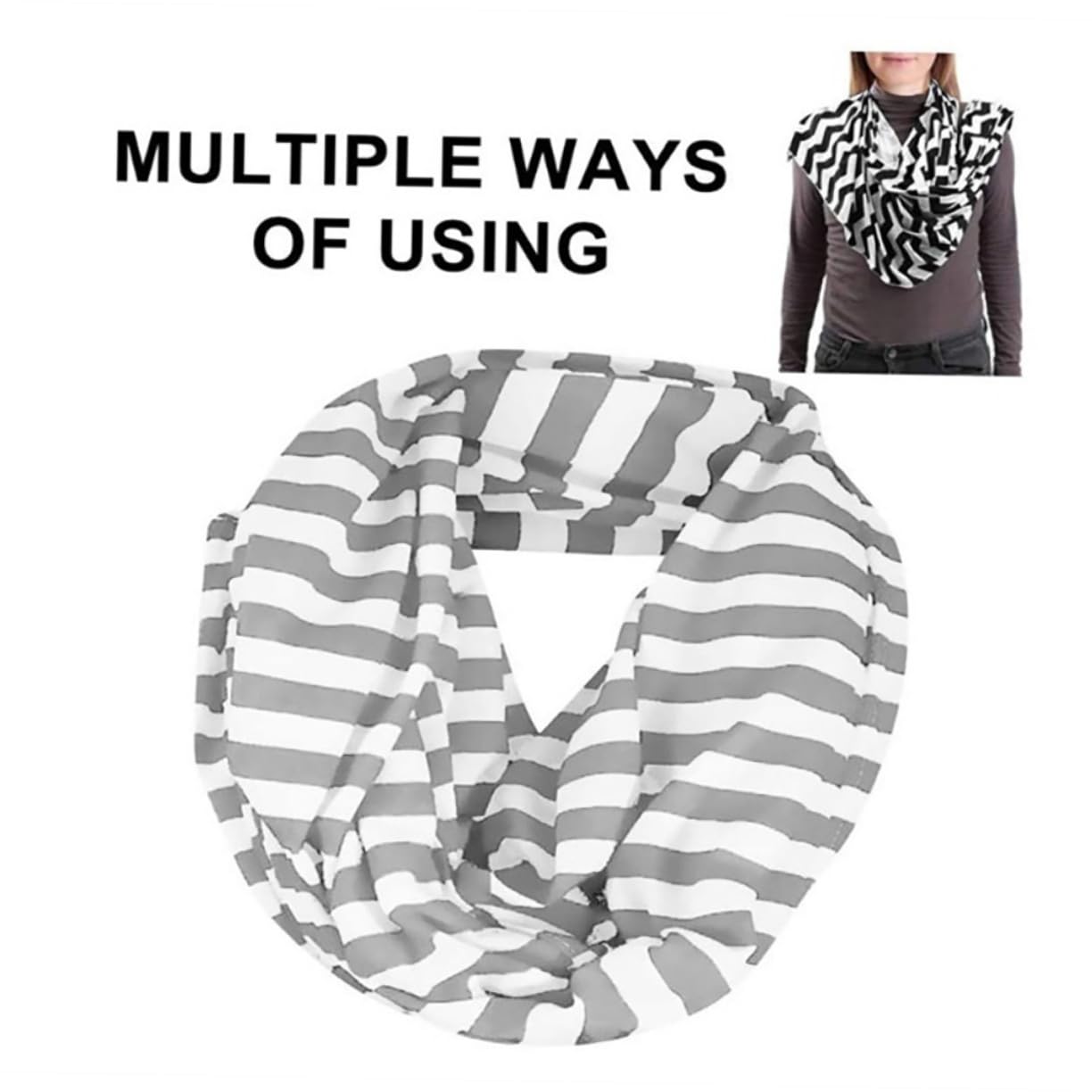 2Pcs Nursing Cover Set Multi Functional Stroller Canopy Breastfeeding Scarf for Boys Stretchy Easy to Install for Sun Protection Showers
