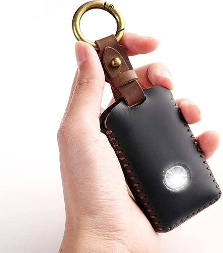 Miniatura 2 de OFFCURVE Funda de cuero para llavero de coche compatible con Mazda B, Negro -, Moderno