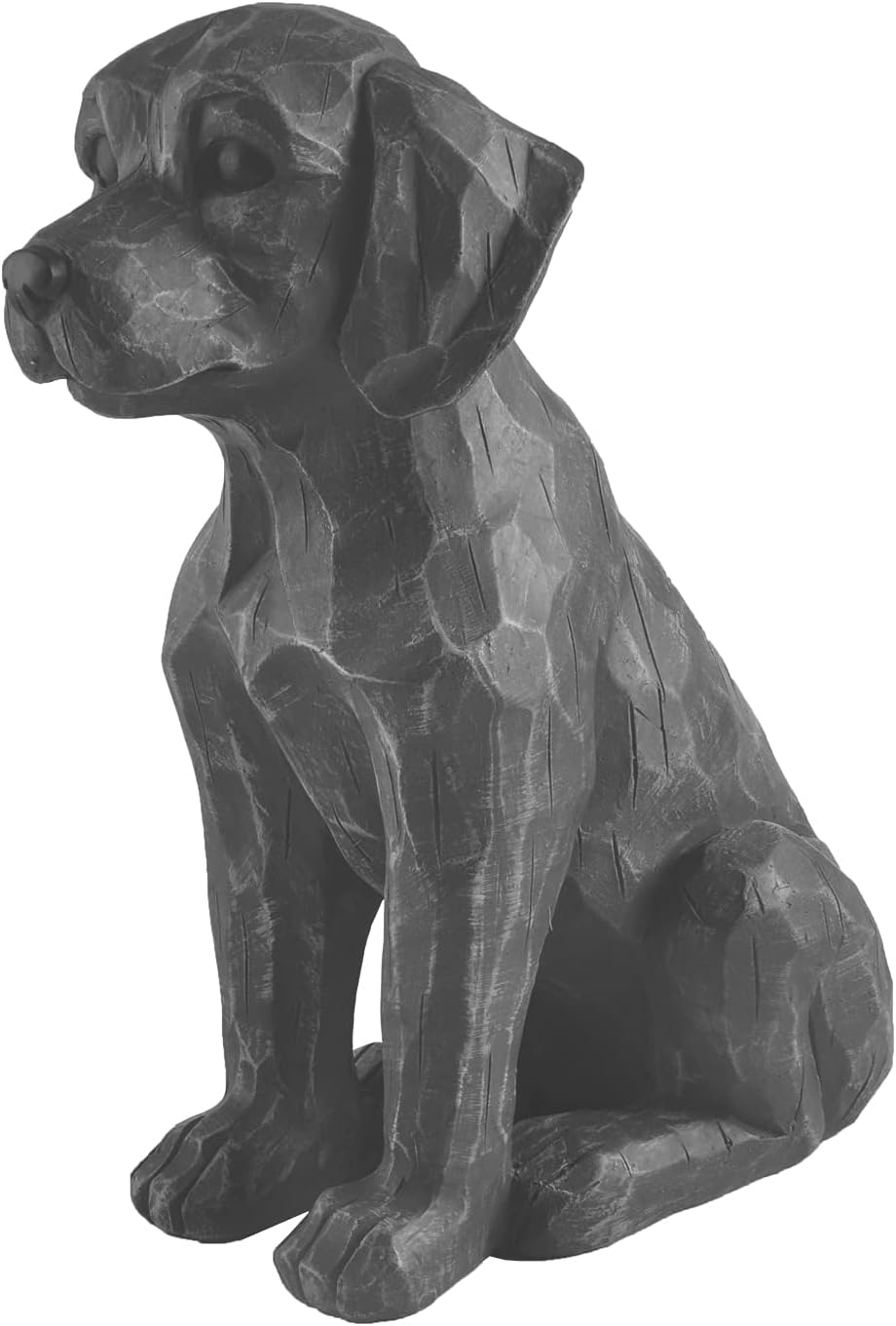 Clever Resin Dog Figurine for Garden Gray Retriever Statue Extraordinarily Life-Like Labrador Dog Statue Home Decor Amazing Likeness Hand Painted Resin 11 inch
