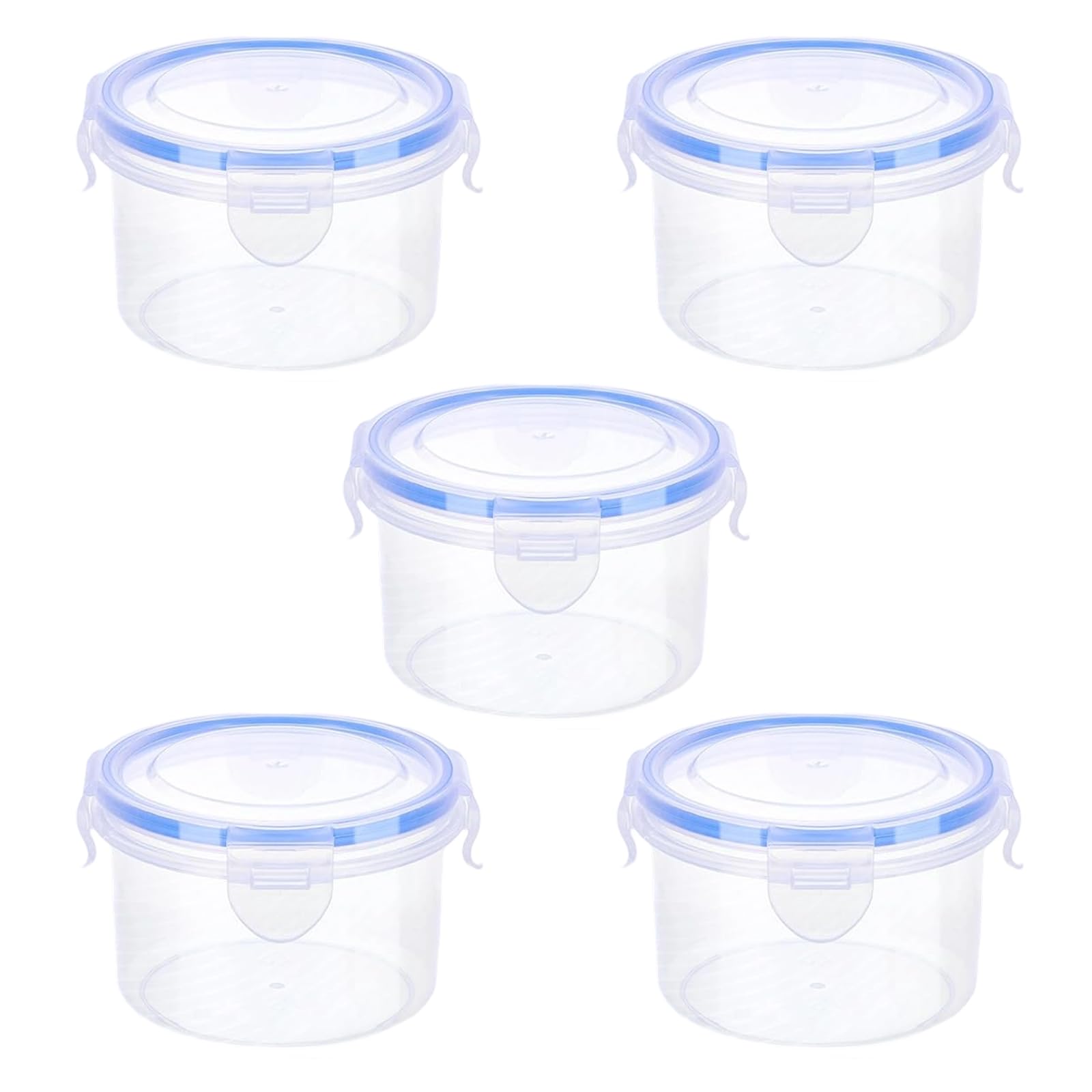 ZEPFJHE Clear Food Container with Secure Lids Stackable for Fridge Organization Leakproof and Airtights Food Container