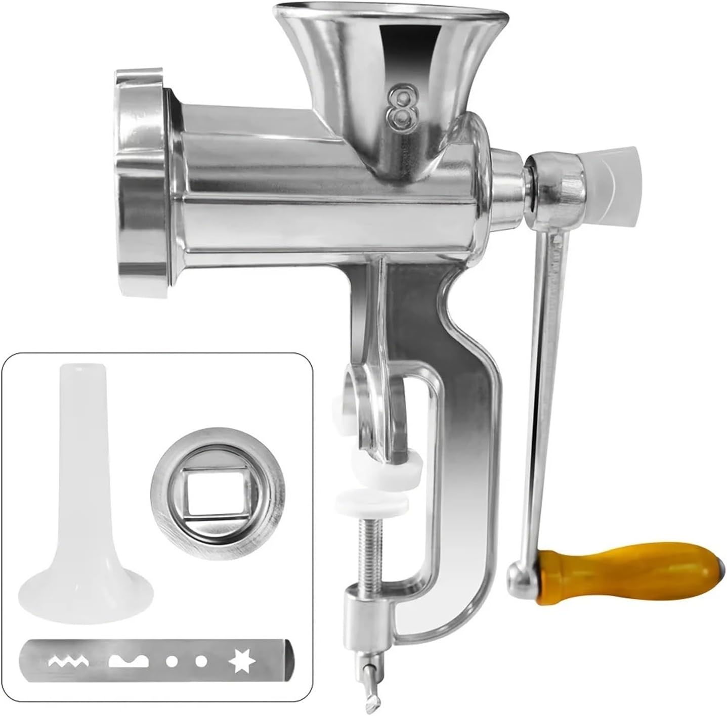 3 In 1 Manual Meat Grinder, Hand With Table Clamp, Sausage Stuffer Filler, Grinders(KY-JCW-B10-2)