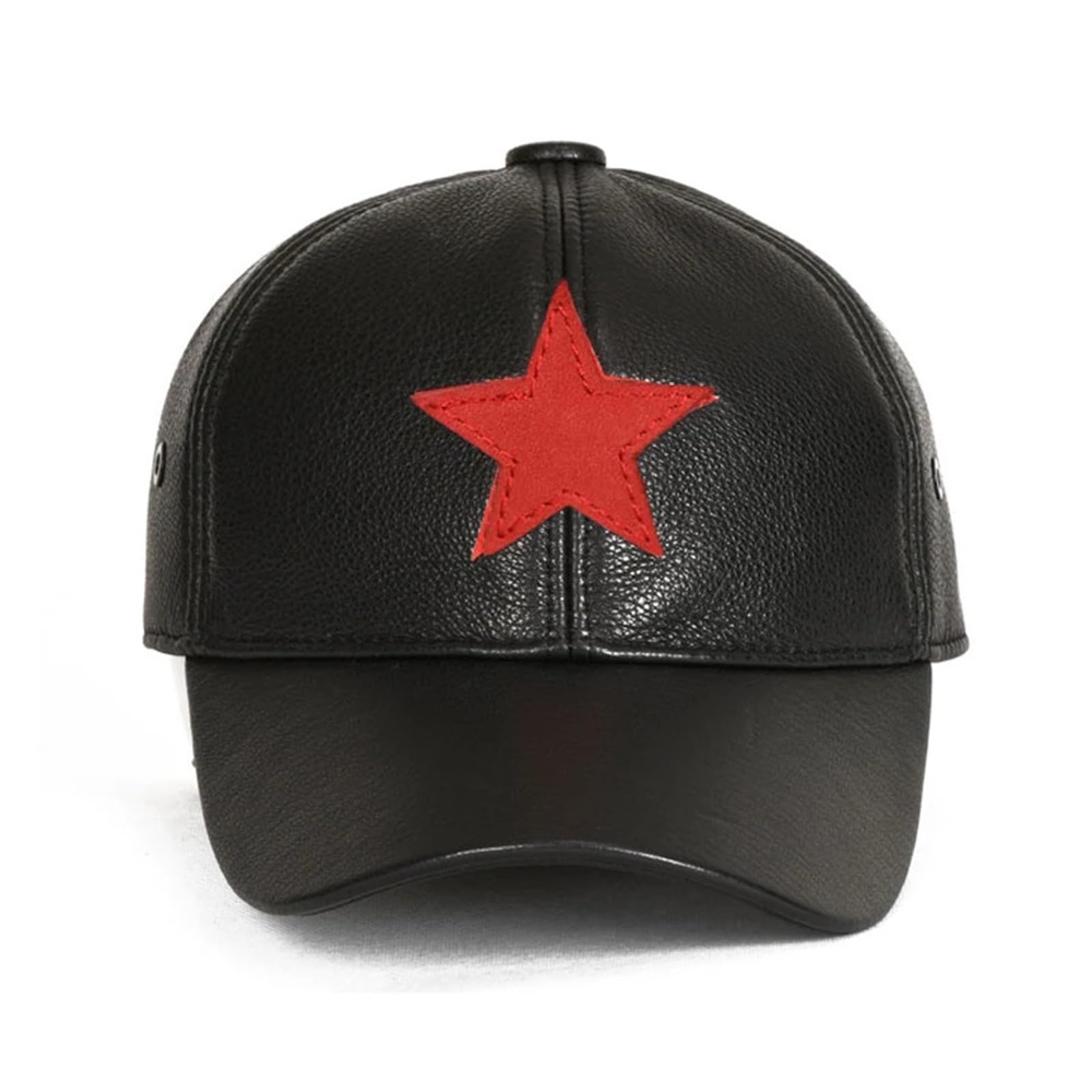 Gorra de béisbol de Cuero Genuino for Hombre, Primavera, Invierno, Ruso, cálido, Gorros con Pelo
